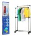 Double pole clothes rack