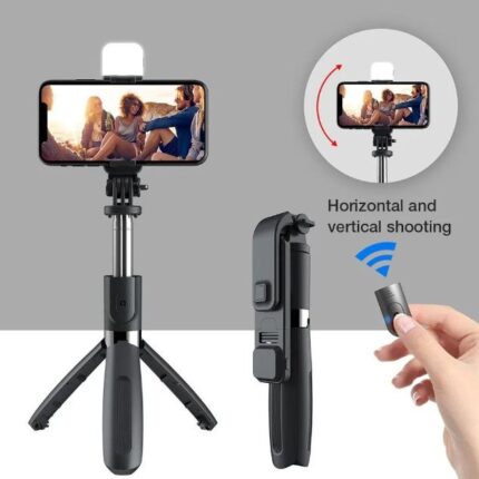 Led light Wirless Bluetooth selfie stick