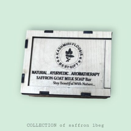 Saffron Goat Milk Soap with wooden Box