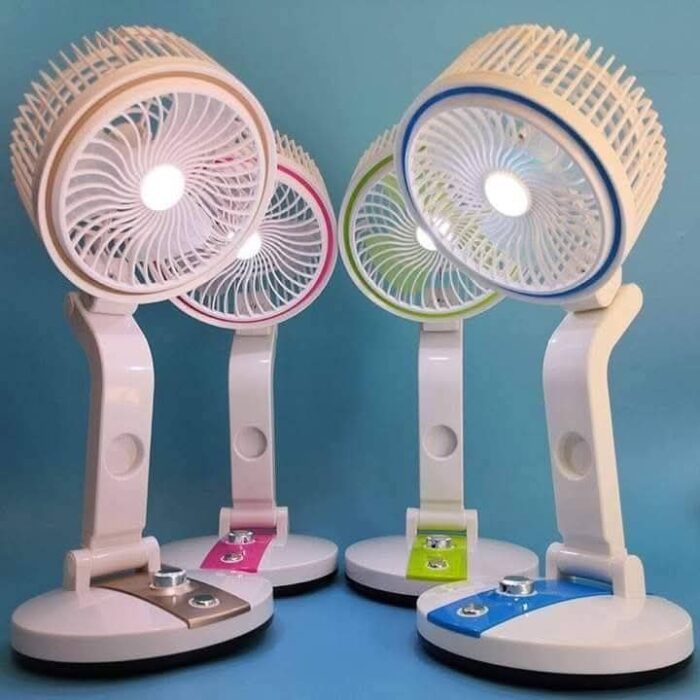 LR Fan (Adjustable Rechargeable Folding Fan With Led Light)